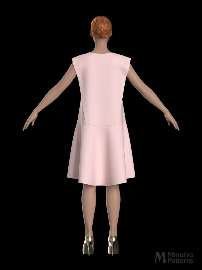 DXF AAMA Digital Pattern 2463 by Minerva Patterns visualized in Clo3d