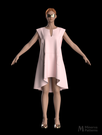 DXF AAMA Digital Pattern 2463 by Minerva Patterns visualized in Clo3d