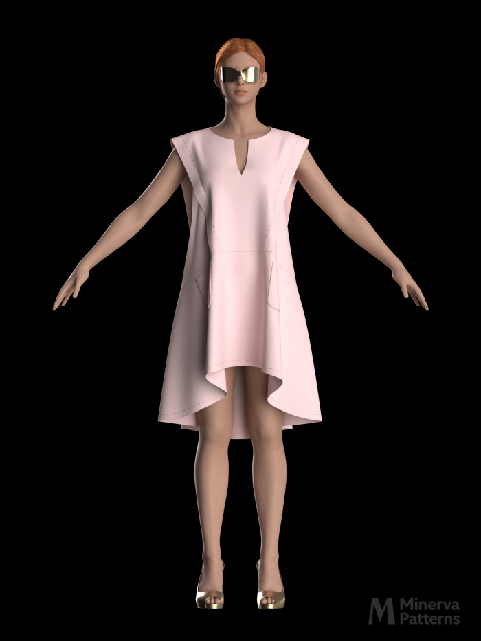 DXF AAMA Digital Pattern 2463 by Minerva Patterns visualized in Clo3d