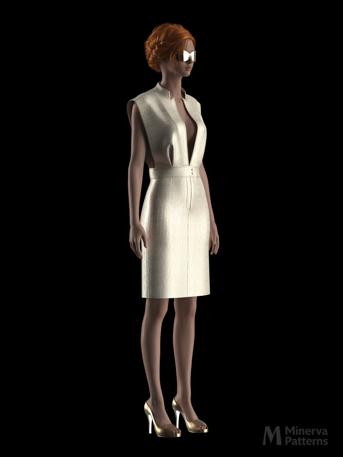 DXF AAMA Digital pattern 2473 by Minerva Patterns visualized in Clo3d