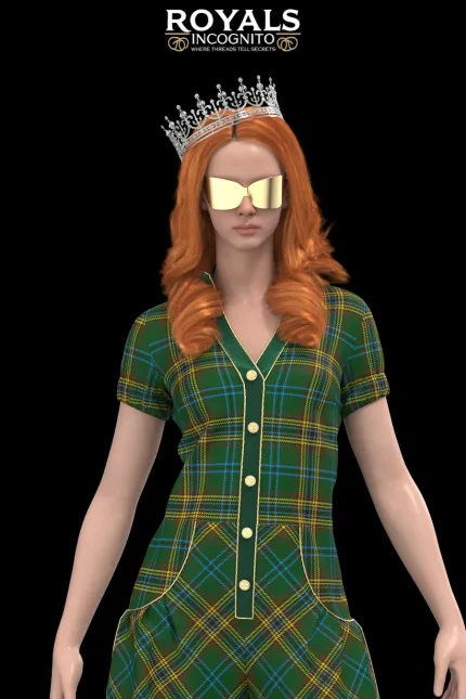 DXF AAMA Minerva Digital Pattern 4044 Visualized in Clo3D with 3D Fabric in Harmony Tartan