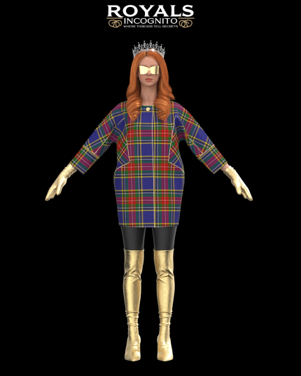 DXF AAMA Minerva Digital Pattern 2409 Visualized in Clo3D with 3D Fabric in MacBeth Tartan