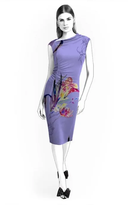 Tipar de croitorie 2670 an elegant jersey dress with front gathering