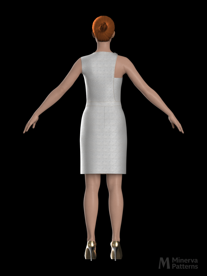 DXF AAMA Pattern 2609 by Minerva Patterns visualized in Clo3d