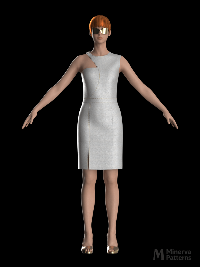 DXF AAMA Pattern 2609 by Minerva Patterns visualized in Clo3d