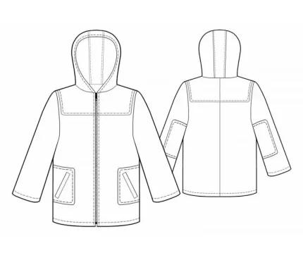 Digital Pattern 7084 technical drawing line art