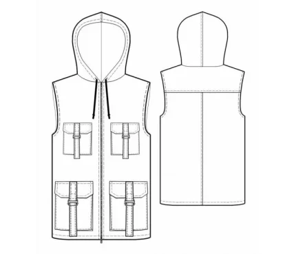 Digital pattern 7076 technical drawing line art