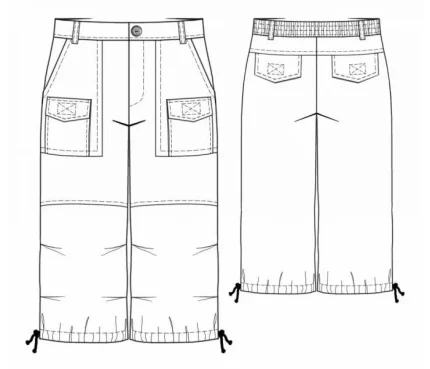 Digital pattern 7085 technical drawing line art