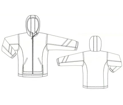 Digital pattern 7152 technical drawing line art