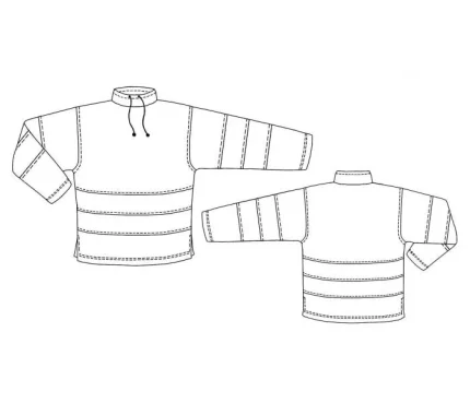 Digital pattern 7161 technical drawing line art