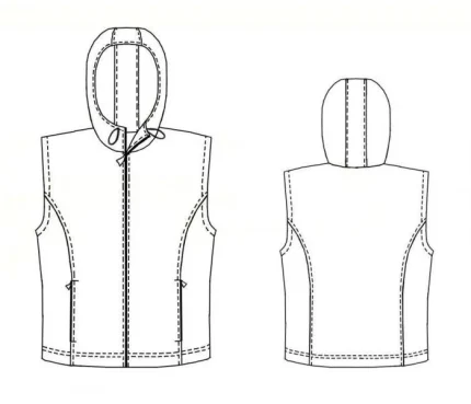 Digital pattern 7166 technical drawing line art