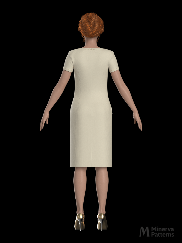 DXF AAMA Digital Pattern 4342 by Minerva Patterns visualized in Clo3d