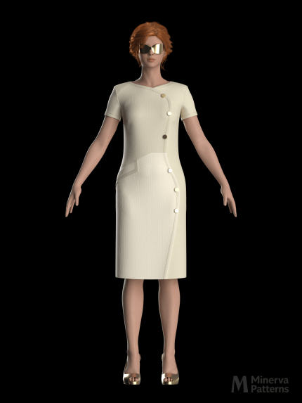 DXF AAMA Digital Pattern 4342 by Minerva Patterns visualized in Clo3d