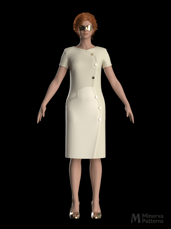 DXF AAMA Digital Pattern 4342 by Minerva Patterns visualized in Clo3d