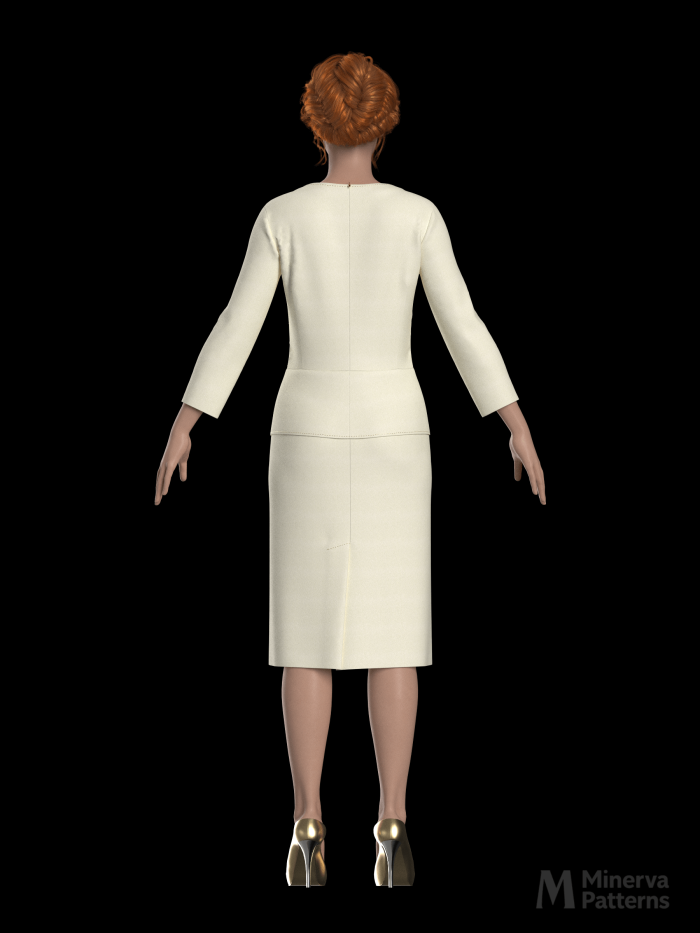 DXF AAMA Digital Pattern 4486 by Minerva Patterns visualized in Clo3d