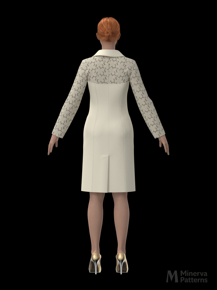 DXF AAMA Digital Pattern 4706 by Minerva Patterns visualized in Clo3d
