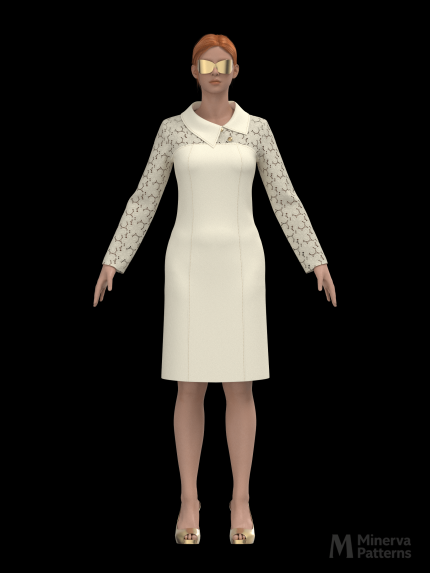 DXF AAMA Digital Pattern 4706 by Minerva Patterns visualized in Clo3d