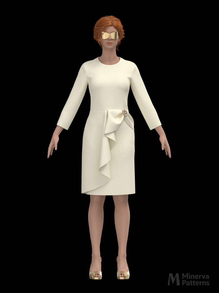 DXF AAMA Digital Pattern 4987 by Minerva Patterns visualized in Clo3d