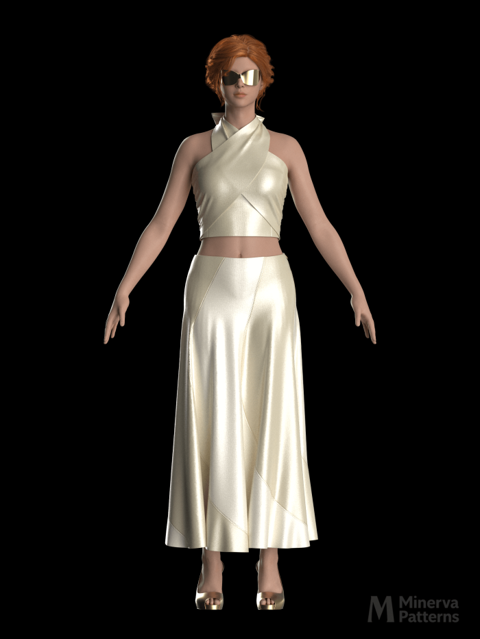 DXF AAMA Digital Pattern 5427 by Minerva Patterns visualized in Clo3d