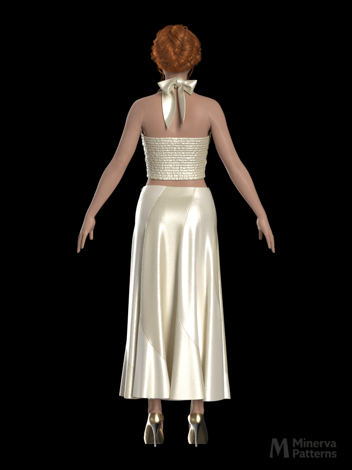 DXF AAMA Digital Pattern 5427 by Minerva Patterns visualized in Clo3d