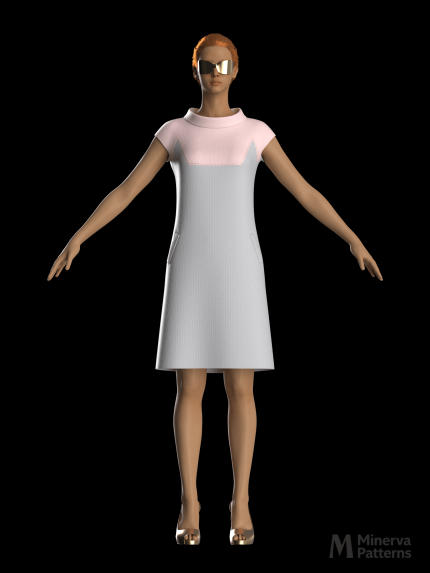 DXF AAMA Digital pattern 2411 by Minerva Patterns visualized in Clo3d