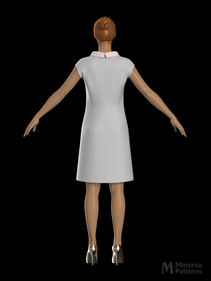 DXF AAMA Digital pattern 2411 by Minerva Patterns visualized in Clo3d