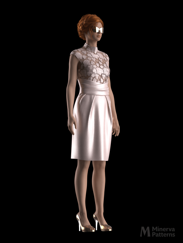 DXF AAMA Digital pattern 4405 by Minerva Patterns visualized in Clo3d