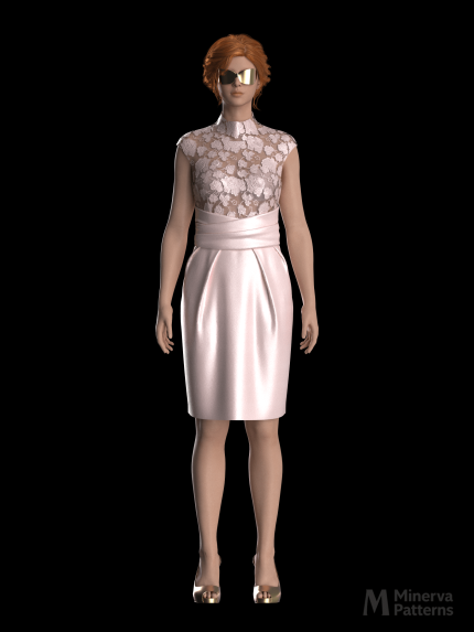 DXF AAMA Digital pattern 4405 by Minerva Patterns visualized in Clo3d