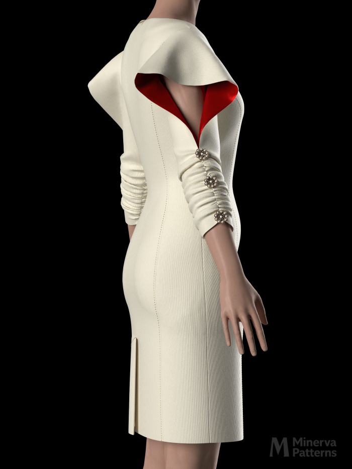 DXF AAMA Digital pattern 4743 by Minerva Patterns visualized in Clo3d