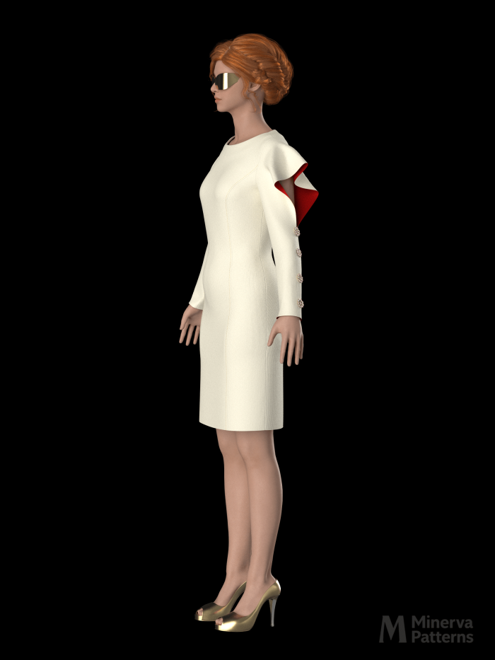 DXF AAMA Digital pattern 4743 by Minerva Patterns visualized in Clo3d