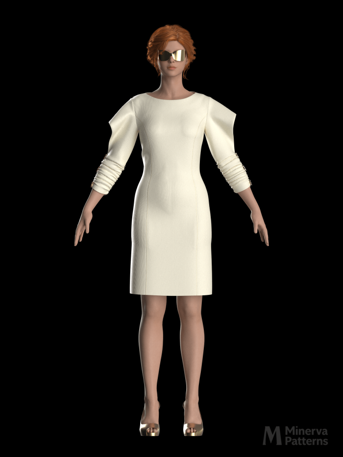 DXF AAMA Digital pattern 4743 by Minerva Patterns visualized in Clo3d