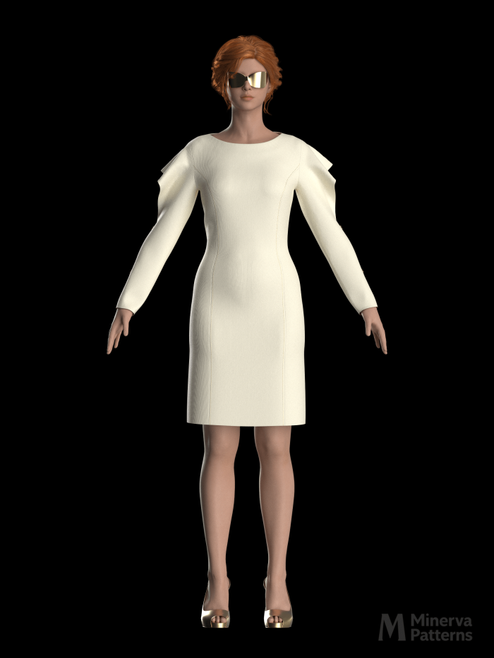 DXF AAMA Digital pattern 4743 by Minerva Patterns visualized in Clo3d