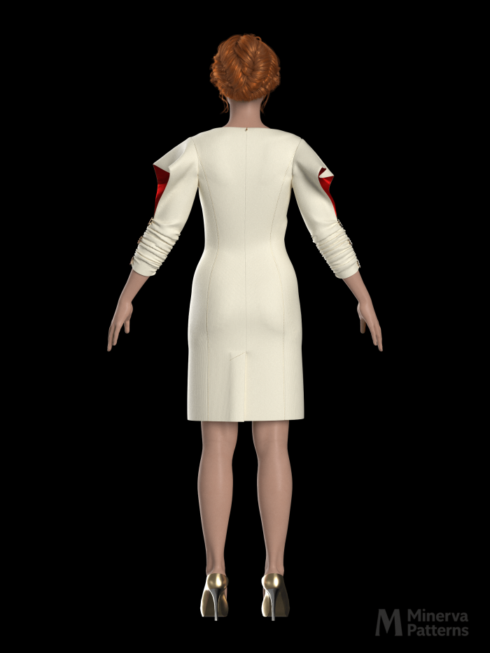DXF AAMA Digital pattern 4743 by Minerva Patterns visualized in Clo3d