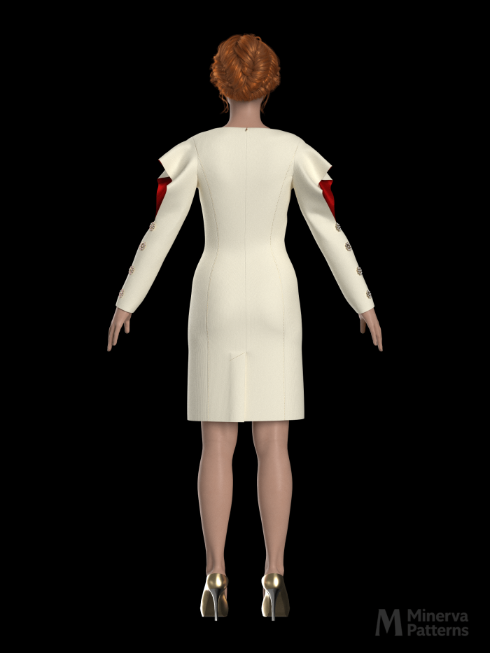 DXF AAMA Digital pattern 4743 by Minerva Patterns visualized in Clo3d