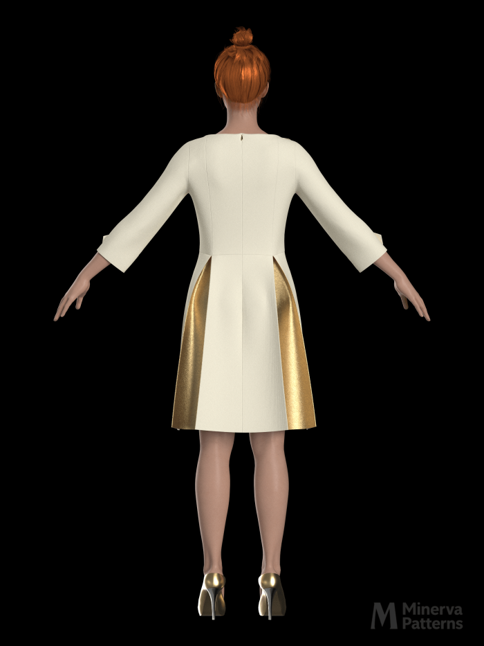 DXF AAMA Digital pattern 4985 by Minerva Patterns visualized in Clo3d