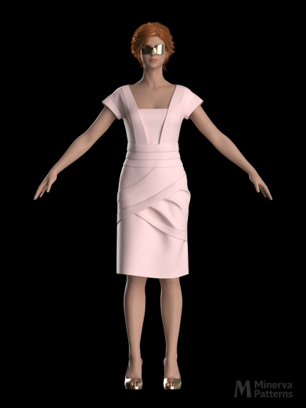 DXF AAMA Pattern 4043 by Minerva Patterns visualized in Clo3d