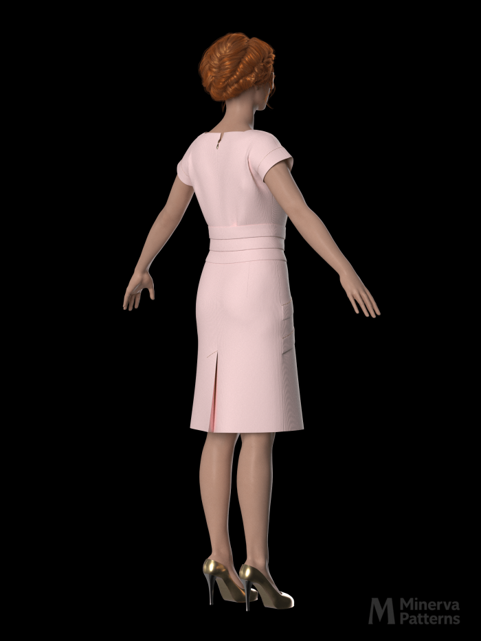 DXF AAMA Pattern 4043 by Minerva Patterns visualized in Clo3d