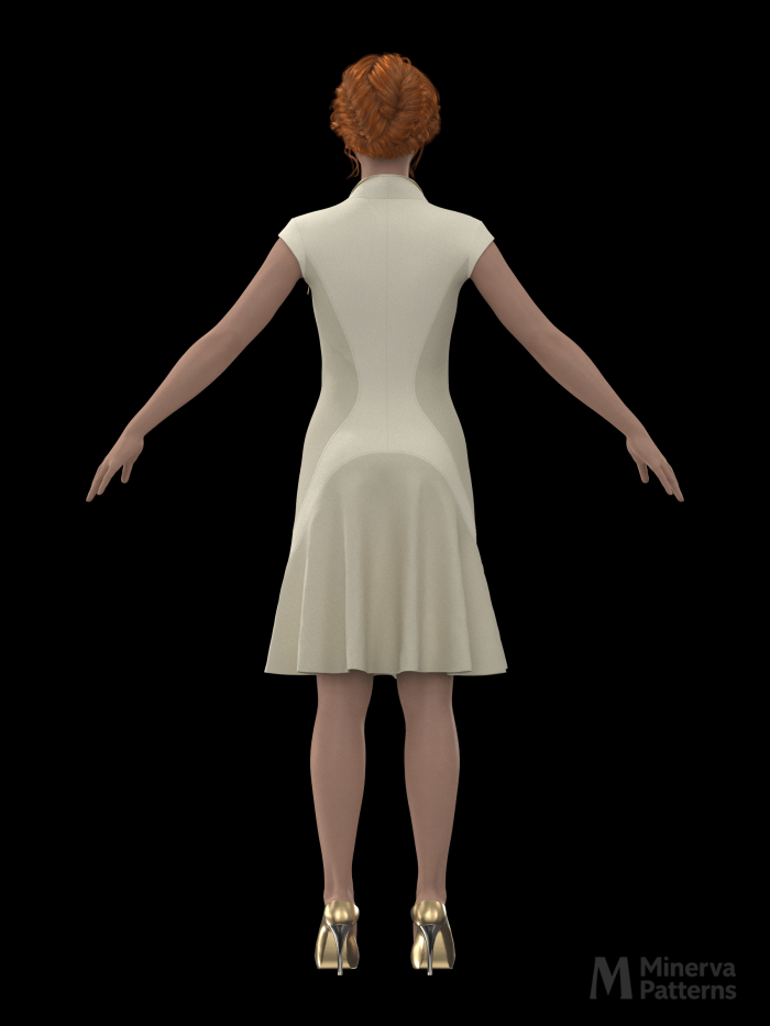 DXF AAMA Pattern 4437 by Minerva Patterns visualized in Clo3d