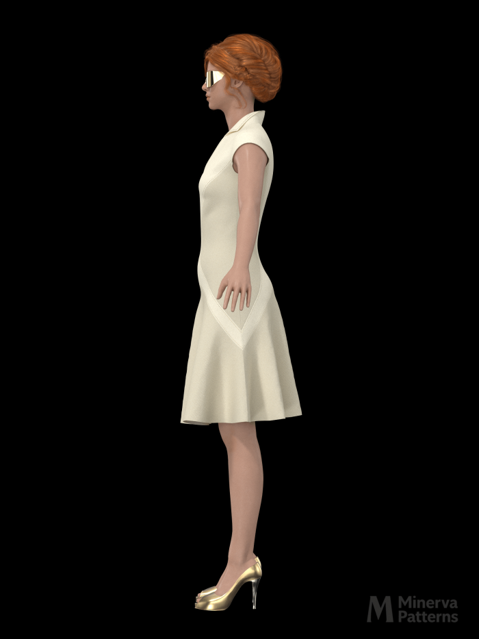 DXF AAMA Pattern 4437 by Minerva Patterns visualized in Clo3d