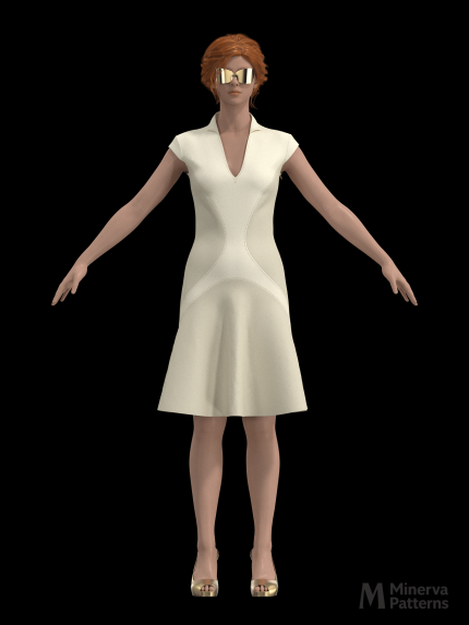 DXF AAMA Pattern 4437 by Minerva Patterns visualized in Clo3d