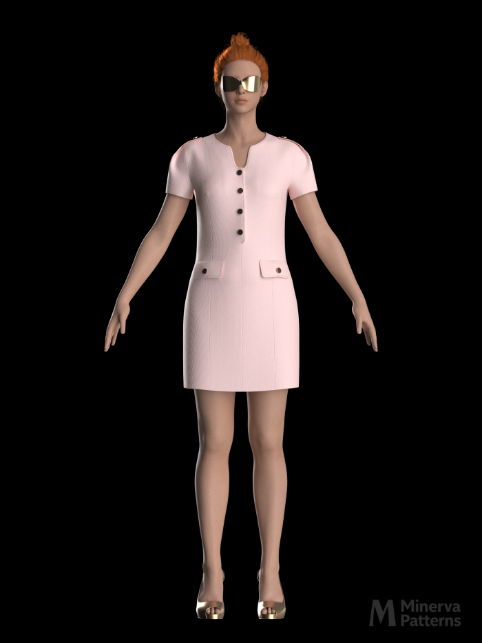 DXF AAMA Pattern 4565 by Minerva Patterns visualized in Clo3d