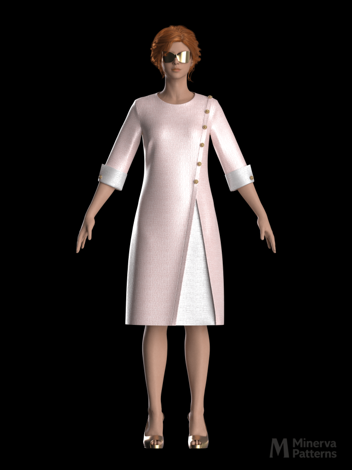 DXF AAMA Pattern 4763 by Minerva Patterns visualized in Clo3d