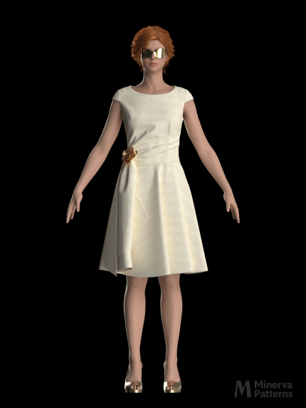 DXF AAMA digital pattern 4416 by Minerva Patterns visualized in Clo3d