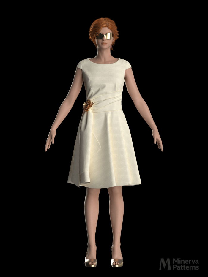 DXF AAMA digital pattern 4416 by Minerva Patterns visualized in Clo3d