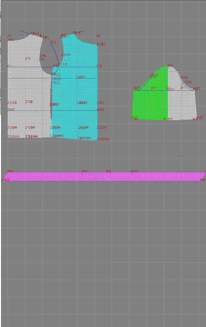 Program screenshot digital sewing pattern 2150