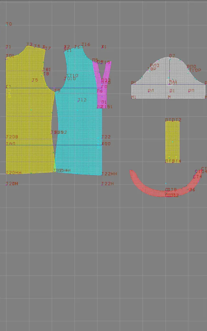 Program screenshot digital sewing pattern 2239
