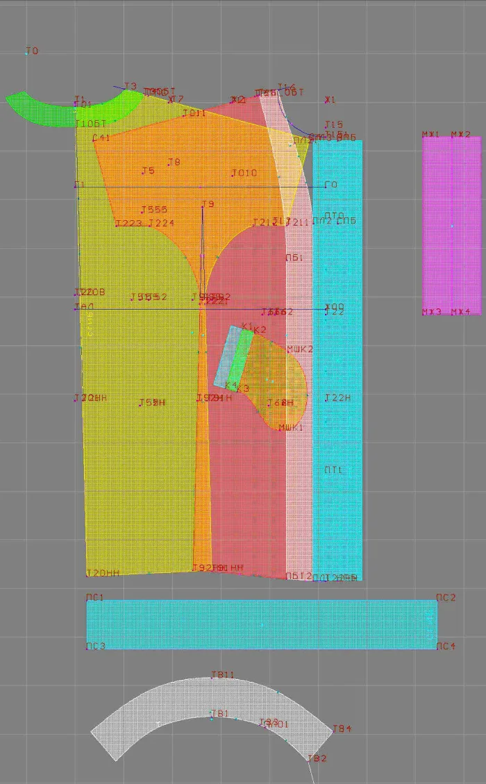 Program screenshot digital sewing pattern 2350
