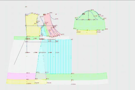 Program screenshot digital sewing pattern 2805