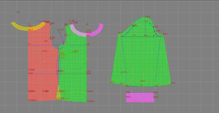 Program screenshot digital sewing pattern 4543