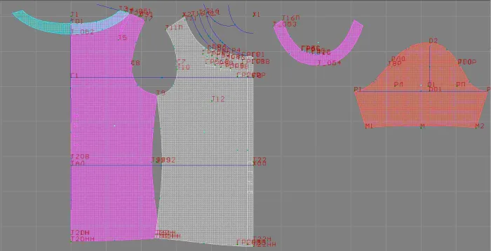 Program screenshot digital sewing pattern 4664